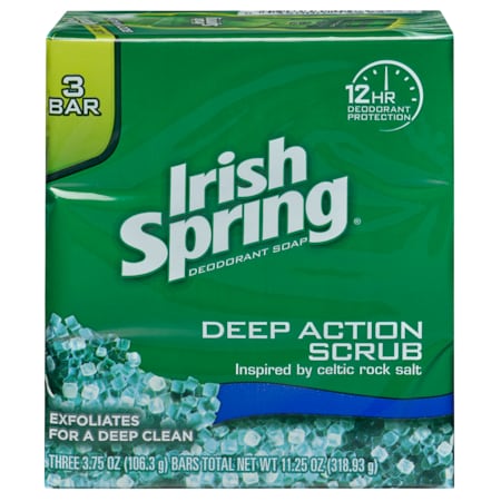 Bar Soap Deep Cleansing Action 11.25 oz., PK18 -  IRISH SPRING, 114186